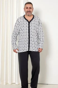 Piżamy|Plus Size^Royalfashion Bawełniana męska piżama z printem PLUS SIZE