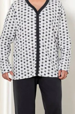 Piżamy|Plus Size^Royalfashion Bawełniana męska piżama z printem PLUS SIZE