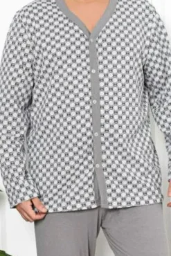 Piżamy|Plus Size^Royalfashion Bawełniana męska piżama z printem PLUS SIZE