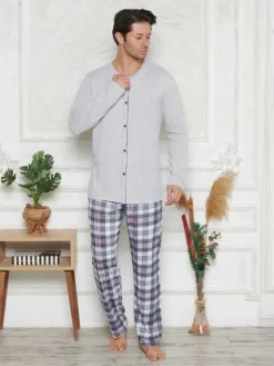 Piżamy^Royalfashion bawełniana męska piżama