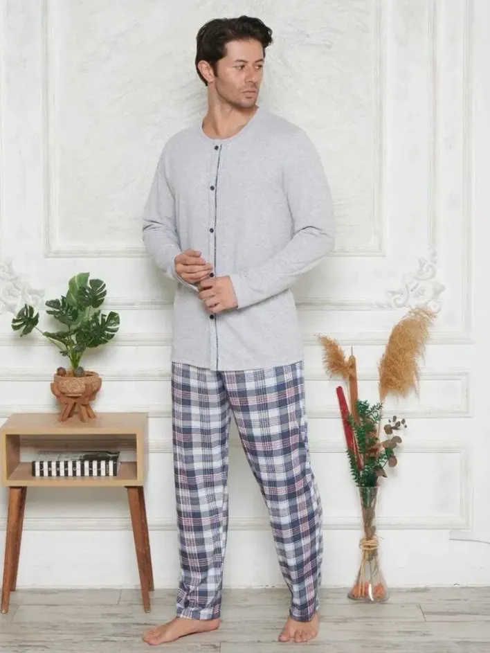 Piżamy^Royalfashion bawełniana męska piżama