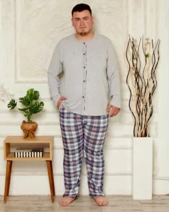 Piżamy|Plus Size^Royalfashion Bawełniana męska piżama z printem PLUS SIZE