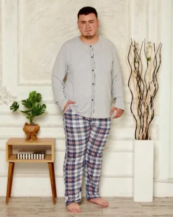 Piżamy|Plus Size^Royalfashion Bawełniana męska piżama z printem PLUS SIZE