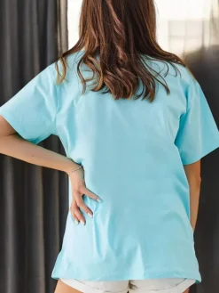 Bluzki / Koszule / Koszulki^Royalfashion Bawełniany damski t-shirt Cat Love Ecru