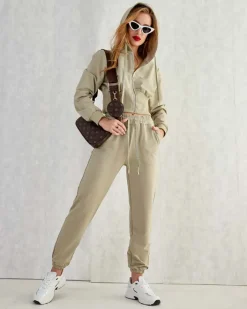 Komplety Damskie^Royalfashion Bawełniany damski komplet dresowy zielony