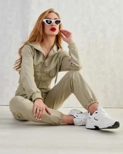 Komplety Damskie^Royalfashion Bawełniany damski komplet dresowy zielony