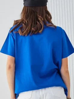 Bluzki / Koszule / Koszulki^Royalfashion Bawełniany damski t-shirt More and More Granatowy