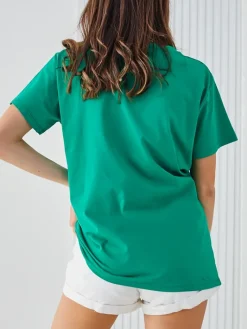 Bluzki / Koszule / Koszulki^Royalfashion Bawełniany damski t-shirt More and More zielony