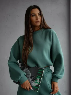 Komplety Damskie^Royalfashion Bawełniany damski komplet dresowy zielony