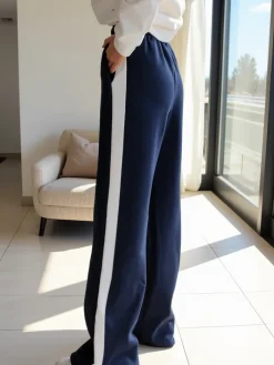 Komplety Damskie^Royalfashion Bawełniany damski komplet dresowy Granatowy