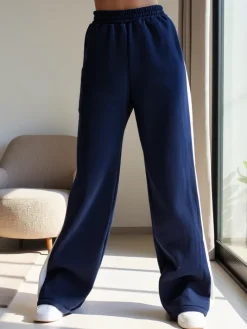 Komplety Damskie^Royalfashion Bawełniany damski komplet dresowy Granatowy