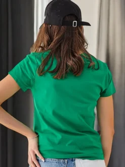 Bluzki / Koszule / Koszulki^Royalfashion Bawełniany damski t-shirt Combination Of Owality zielony