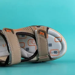 Chłopięce^Royalfashion Beżowe chłopięce sandały na rzepy Mediu beżowy