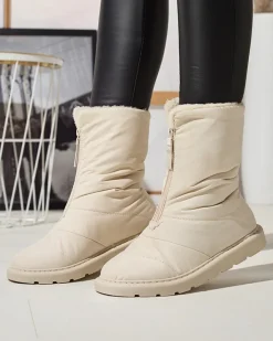 Śniegowce^Royalfashion Beżowe damskie buty a'la śniegowce Tirigga beżowy