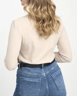 Swetry^Royalfashion sweter typu półgolf beżowy