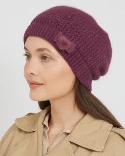 Czapki I Kapelusze^Royalfashion Beret damski fioletowy