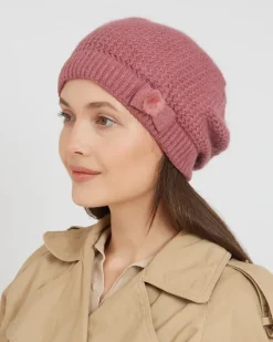 Czapki I Kapelusze^Royalfashion Beret damski Jasnoróżowy