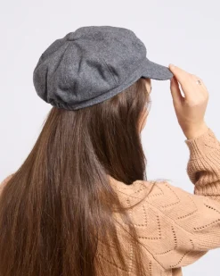 Czapki I Kapelusze^Royalfashion Beret damski z daszkiem Ciemnoszary