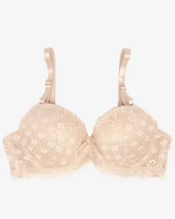 Codzienne^Royalfashion Biustonosz damski z koronką w kolorze m beżowy