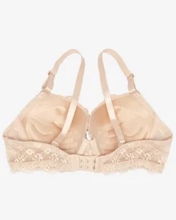 Codzienne^Royalfashion Biustonosz damski z koronką w kolorze m beżowy