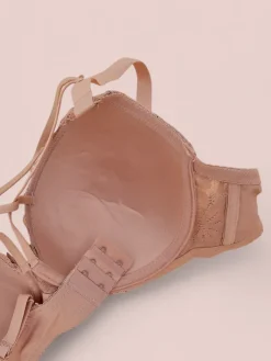 Codzienne^Royalfashion Biustonosz damski usztywniany z koronką różowy