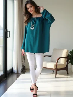 Bluzki / Koszule / Koszulki^Royalfashion Bluzka damska a'la hiszpanka z falbankami zielony