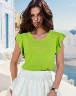 Bluzki / Koszule / Koszulki^Royalfashion Bluzka damska zielony