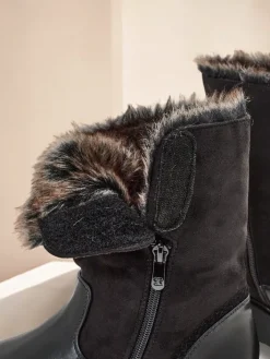 Botki Z Delikatnym Ociepleniem^Royalfashion Botki damskie Zolie czarny