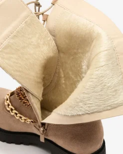 Workery|Botki Z Delikatnym Ociepleniem^Royalfashion Botki damskie typu workery w kolorze jasnom Goserre brązowy