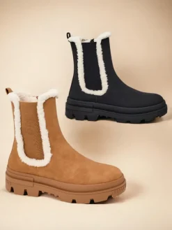 Botki Z Delikatnym Ociepleniem^Royalfashion Botki damskie Ozoo Camel