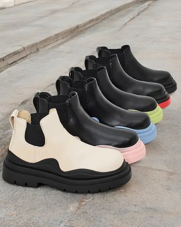 Botki Z Delikatnym Ociepleniem|Nowość^Royalfashion Botki damskie wsuwane Derri zielony