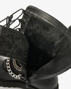 Workery|Botki Z Delikatnym Ociepleniem^Royalfashion Botki damskie typu workery w kolorze m Goserre czarny