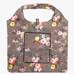 Materiałowe|Torebki Shoppers^Royalfashion Brązowa zakupowa torba w kwiaty składana w portfel brązowy