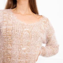 Swetry^Royalfashion Brązowy sweter damski Camel