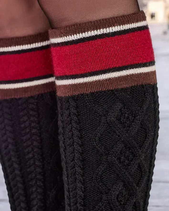 Śniegowce|Botki Na Platformie^Royalfashion Buty a'la śniegowce damskie z cholewką a'la skarpeta Kokumi czarny