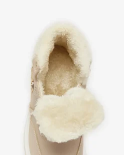 Ocieplane|Sneakersy^Royalfashion Buty sportowe damskie z ociepleniem w kolorze m Cerrto beżowy