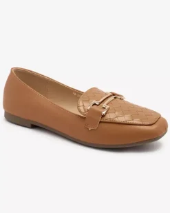 Półbuty|Mokasyny Na Płaskiej Podeszwie^Royalfashion owe damskie mokasyny Bulerol Camel