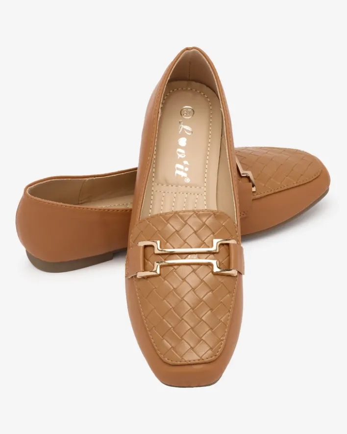 Półbuty|Mokasyny Na Płaskiej Podeszwie^Royalfashion owe damskie mokasyny Bulerol Camel