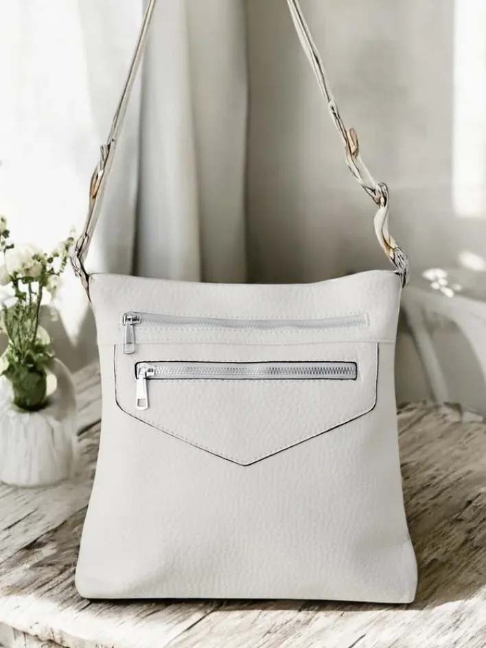 Małe Torebki^Royalfashion Casualowa damska torebka z eko skóry biały