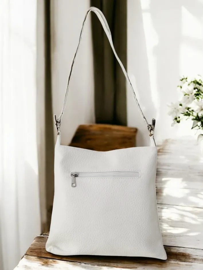 Małe Torebki^Royalfashion Casualowa damska torebka z eko skóry biały