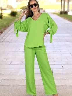 Komplety Damskie^Royalfashion Casualowy damski komplet zielony