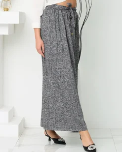 Spódnice^Royalfashion Ciemnoszara damska plisowana spódnica maxi z guzikami Ciemnoszary