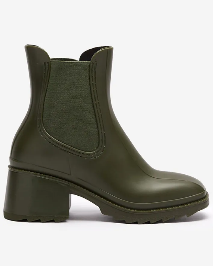 Botki Bez Ocieplenia|Botki Na Płaskim Obcasie^Royalfashion Ciemnozielone damskie botki Caldala zielony