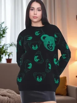 Swetry^Royalfashion Cienki damski sweterek czarny