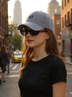 Czapki|Czapki I Kapelusze^Royalfashion Czapka z Daszkiem Unisex NY Ciemnoszary