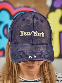 Czapki I Kapelusze^Royalfashion Czapka z Daszkiem New York NY Granatowy