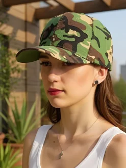 Czapki I Kapelusze^Royalfashion Czapka z daszkiem moro CamoFlex zielony