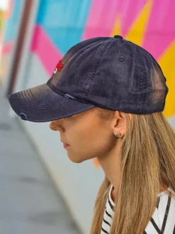 Czapki I Kapelusze^Royalfashion Czapka z Daszkiem Paris 1976 Granatowy