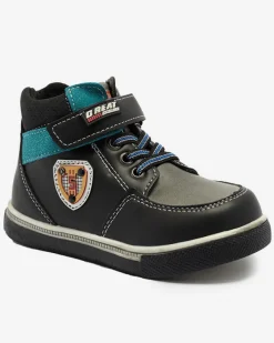 Chłopięce^Royalfashion Czarne chłopięce botki Wiasio czarny