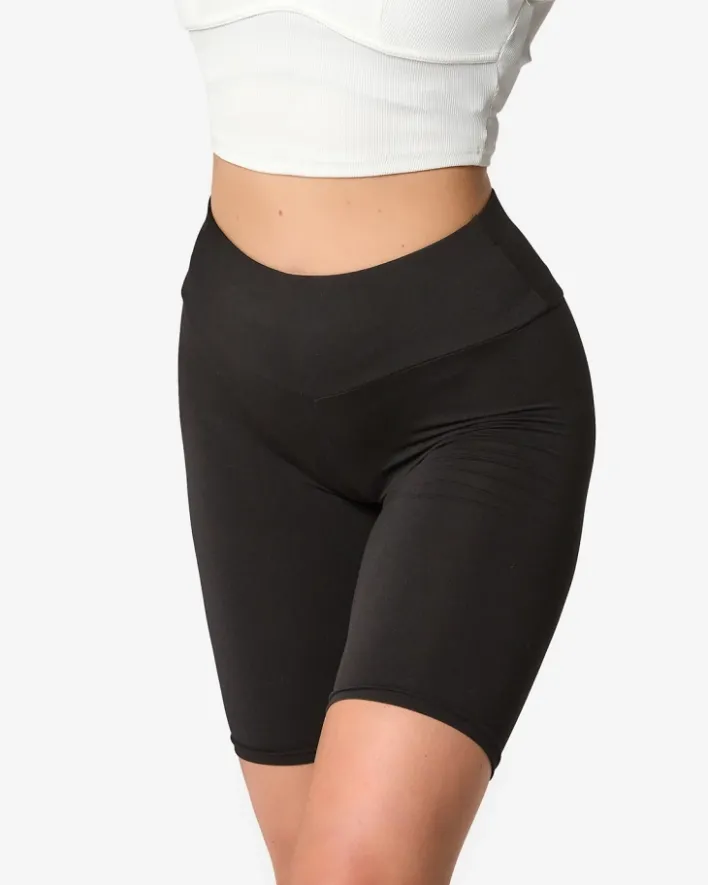 Krótkie Spodenki|Legginsy / Tregginsy^Royalfashion Czarne damskie legginsy kolarki czarny